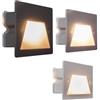 Teramo led Segnapasso LED 3W IP65 da Incasso Compatibile Scatola 503 Grigio