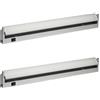 Oktaplex lighting Oktaplex set di 2 luci sottopensile LED cucina alluminio 10 W 230 V bianco neutro 4000K 60 cm illuminazione sottopensile orientabile Rota 800 lm striscia luminosa LED con interruttore