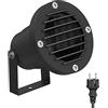 ledscom.de Faretto da giardino DUK, griglia per esterni, IP65, spina, nero, 1x GU10 max. 15W