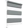 Stylo Rollos Giorno Notte - Tenda per Finestra - Senza Foratura - Meccanismo Universale - Facile da Montare - Tende a Corda - Semitrasparente - Oscurante - Tende da Interno - 65x150 cm Grigio