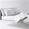 Lisola Set Lenzuola Letto Singolo, Parure Lenzuola in Cotone Pregiato, Made in Italy, Lenzuola da Sopra 160x290cm + 1 Federa 50x80cm, Tinta Unita. Modello: Tortona, Bianco