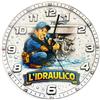 Regalami Orologio da Parete 25 cm - Movimento Silenzioso, Resistente e Moderno - Ideale per Casa, Ufficio, simpatico regalo e Bomboniera Elegante (25 cm idraulico)