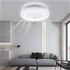 Sonnewelt ventilatore da soffitto con illuminazione, 80W ventilatore illuminazione dimmerabile e colore cambiabile, versatilità impostazione tempo per soggiorno camera da letto