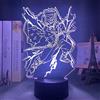 KJsdaADSA Kimetsu No Yaiba LED veilleuse Anime démon tueur lampe enfants enfant cadeau d'anniversaire pour chambre décor Agatsuma Zenitsu Illusion lumière 16 couleurs