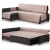 Milica Copridivano trapuntato compatibile con divano angolare letto Friheten di IKEA | Adatto a chaise longue destra o sinistra | Ideale per bambini e animali | Colore: lino