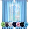 GAIFNAG Tende Voile Semi Trasparenti 70 x 230 cm Termiche Isolanti, Voile Trasparenti con Occhiell Tende Tenda Trasparente Interno con Occhielli per Camera da Letto Salotto, Blu Cielo