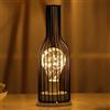 Tuzsocr Lampada da Comodino Retrò in Ferro, Lampada da Tavolo a Gabbia in Metallo, Lampada da Comodino Alimentata a Pile, Lampade da Tavolo Senza Fili con LED Stile Lampadina Edison, per Soggiorno
