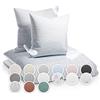 sleepwise "Soft Wonder" - Biancheria da Letto, Extra-comfort, Traspirante, Antipiega, Ipoallergenico, Completo Copripiumino, 3 Pezzi - 240x220cm e 2x 65x65 Federe, Onde & Acqua