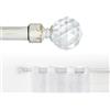 Generico GD LOVES YOUR HOME Bastone per tende estensibile, 70-120 cm, 120-210 cm o 160x310 cm, con sfera di cristallo, stile Shabby Chic (Bianco(SHABBY CHIC), 120-210cm)