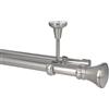 Sento Kit Bastone per Tende in Metallo 25/19mm Acciaio Inox Montaggio a Soffitto 320 cm PRYMA