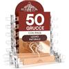 Eurocali 50 Grucce Appendiabiti con Pinze per Gonne Jeans Pantaloni in Legno Naturale 13x33cm - RealGruccia Gancio Girevole 360° in Metallo Resistente Clips Regolabili Salvaspazio e Robuste - Finitura Lucida