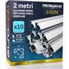Eurocali 10x Profili Angolari da 2 metri (20mt) in Alluminio grigio per Strisce LED Schermatura Opaca ingombro max striscia led 12.1mm - 19 x 19