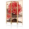 framed concept - paravento in legno 3 pannelli 135 x 172 cm, stile orientale, divisorio decorativo per interni