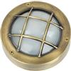 Licht-Erlebnisse Lampada da parete in ottone, rotonda, IP64, Maritim piccola, AGIA, per esterni, terrazza, casa, balcone