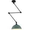 Mengjay Lampadario Cucina a Sospensione con Braccio Regolabile,Vintage Industriale Lampade a Sospensione Paralume in Metallo E27 Lampadari da Soffitto per Camera da letto Soggiorno (Verde)