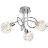 BRILLIANT lampada Joya plafoniera 3 luci cromo | 3x QT14, G9, 33W, adatto per lampade con piedini base (non inclusi) | Scala da A ++ a E | Filo decorativo nel bicchiere