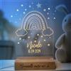 Pixel Artigiani Digitali PIXEL® Lampada personalizzata con nome incisa 3d Luce notturna bambino bambina bambini neonato Idea regalo nascita bimbo bimba battesimo Regalo Natale neonati Personalizzato cameretta (Arcobaleno)
