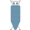 STANEW Asse da stiro 120 x 45 cm, Tavolo da Stiro pieghevole, Sistema Di Chiusura Di sicurezza, Regolabile In Altezza, Con Rivestimento In Cotone 100%(Blu geometrico)
