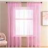 Duories Set di 2 tende trasparenti per soggiorno, tende semitrasparenti per soggiorno, moderna tenda in voile con occhielli, pannello decorativo per finestre, camera da letto, porta del balcone, 100x200cm