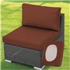 ZGDDPZA Copriseduta per Divano da Esterno - Federa Elastica per Cuscino, Copricuscini per Mobili da Giardino, per Patio, Terrazza e Uso Interno/Esterno (Caffè,1PC Length 100-125cm)