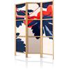 framed concept - paravento in legno 3 pannelli 135 x 172 cm, stile orientale, divisorio decorativo per interni