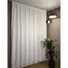 CATTANI TESSUTI Tende con fettuccia arricciatente per binario, Tessuto bianco jacquard filtrante privacy, pannello teso largo 280 cm, compatibile con binari da 140-170 cm, altezza da 180 a 280 cm-280x270 cm