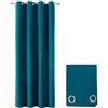emmevi Tenda Oscurante 100% Porta Finestra 1 Pannello 140x280 Cm Isolante Termica Coprente Blu Petrolio