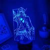 KJsdaADSA Lampada Illusion 3D Anime Night Light Anime Lamps Bleach Anime Figure Ulquiorra Cifer Lampade 3D Led Illusion Night Lights Cool Neon Gift 7 colori