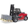bruder 02513 - Carrello elevatore Linde HT160S con piastra e 3 gabbie per pallet