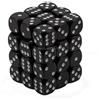 Chessex Dice Block with 36 d6 Opaque Dice Black w/white