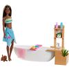 Barbie Wellness Playset Vasca da Bagno con Bambola Afroamericana, Giocattolo per Bambini 3+ Anni, GJN33