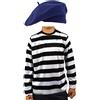 I LOVE FANCY DRESS LTD Costume da bambino - Francese - Maglia a righe bianche e nere con maniche lunghe + Berretto colorato alla francese