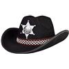 Boland - Cappello da sceriffo junior per bambini, stella argentata, cordoncino, cowboy, carnevale, Halloween, festa a tema, travestimento, teatro