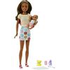 Barbie Skipper Muñeca niñera afroamericana, con bebé y Accesorios para su Cuidado, Juguete +3 años (Mattel HJY31)