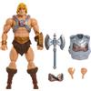 Masters of the Universe Masterverse - Revolution He-Man, action figure deluxe con 30 punti d'articolazione, armatura da combattimento rimovibile inclusa, giocattolo per bambini, 6+ anni, HYC49
