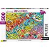 Nathan- Puzzle 500 pièces Le Monde des Smileys à la Plage SmileyWorld Adulto, Colore, 4005556872381