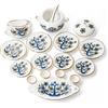 Odoria 1/12 Miniatura Vasellame Stoviglie 18Pz Accessori Casa Bambole, Zamioculas Zamiifolia