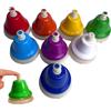 Generico Canellini a mano cromatica da scrivania, campane a mano diatonica - Giocattoli musicali 8 note tavola colorate campane,Insegnamento dello strumento a percussione, giocattolo di apprendimento musicale