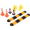 KIMISS Set di Accessori per velocità Auto RC per Modelli Cingolati 1/18 e 1/24 - Include Coni Stradali, Avvertenza, Dossi