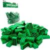 BRICK Flip LEGO 2x4 Mattoncini Classic, Verde, 100 pezzi - Parti singoli nella confezione grande, mattoni basici | Basic Bricks (3001)