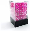BESCON DICE Bescon 12mm 6 Sided Dice 36 in Brick Box, 12mm Six Sided Die (36) Block of Dice, Translucent Pink