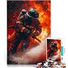 SYUNFEI Vigile del fuoco in azione Puzzle 1000 pezzi per adolescenti Riduzione dello stress interessante Giocattoli per la decorazione della casa 38x26cm