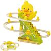 Generico Giochi Scalata Paperelle - ABS 22,5x27,5x14cm | Set Scivolo Elettrico Musicale | Pista Automatica Animali Cartoni Animati Bambini Ringraziamento Compleanno Pasqua Attività Educativa Pro