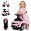 sun baby Macchinina bambino 1 anno, macchinina cavalcabile bambino, auto per bambini, aiuto per imparare a camminare con suoni, Volante con clacson (Rosa chiaro)