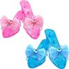 Generico 2 Paia Scarpe Principessatacchi Alto, Scarpe Principessa Bambina Tacchi, Tacchi Crystal Portatili Per Giochi Finzione, Costumi Gioco Per Bambina 3 Ai 6 Anni (6×18.5×4.5 Cm)