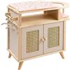 howa 2760 - Armadio per bambole in legno, con sedile per bambole, 2 grucce