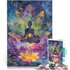 AITEXI Puzzle da 1000 pezzi per adulti Mandala di loto del Buddha giocattoli educativi per l'apprendimento è ideale come regalo per tutta la famiglia 52x38cm