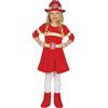FIESTAS GUIRCA Costume da pompiera Vigili del Fuoco Bambina