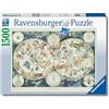 Ravensburger - Puzzle Mappa del mondo di animali fantastici, 1500 Pezzi, Idea regalo, per Lei o Lui, Puzzle Adulti