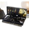 Generico Set Gioco Mahjong | 144 Tessere Portatili | Gioco di Mahjong per Principianti con 2 e 4 Supporti,Per Adulti Intrattenimento a Casa Serate in Compagnia e Viaggi